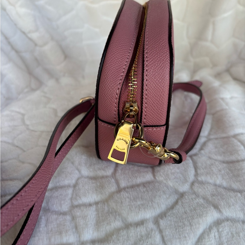 Coach Mini Jamie Camera Bag in Refined Pebble Leather - True Pink / Like New - Picture 9 of 13